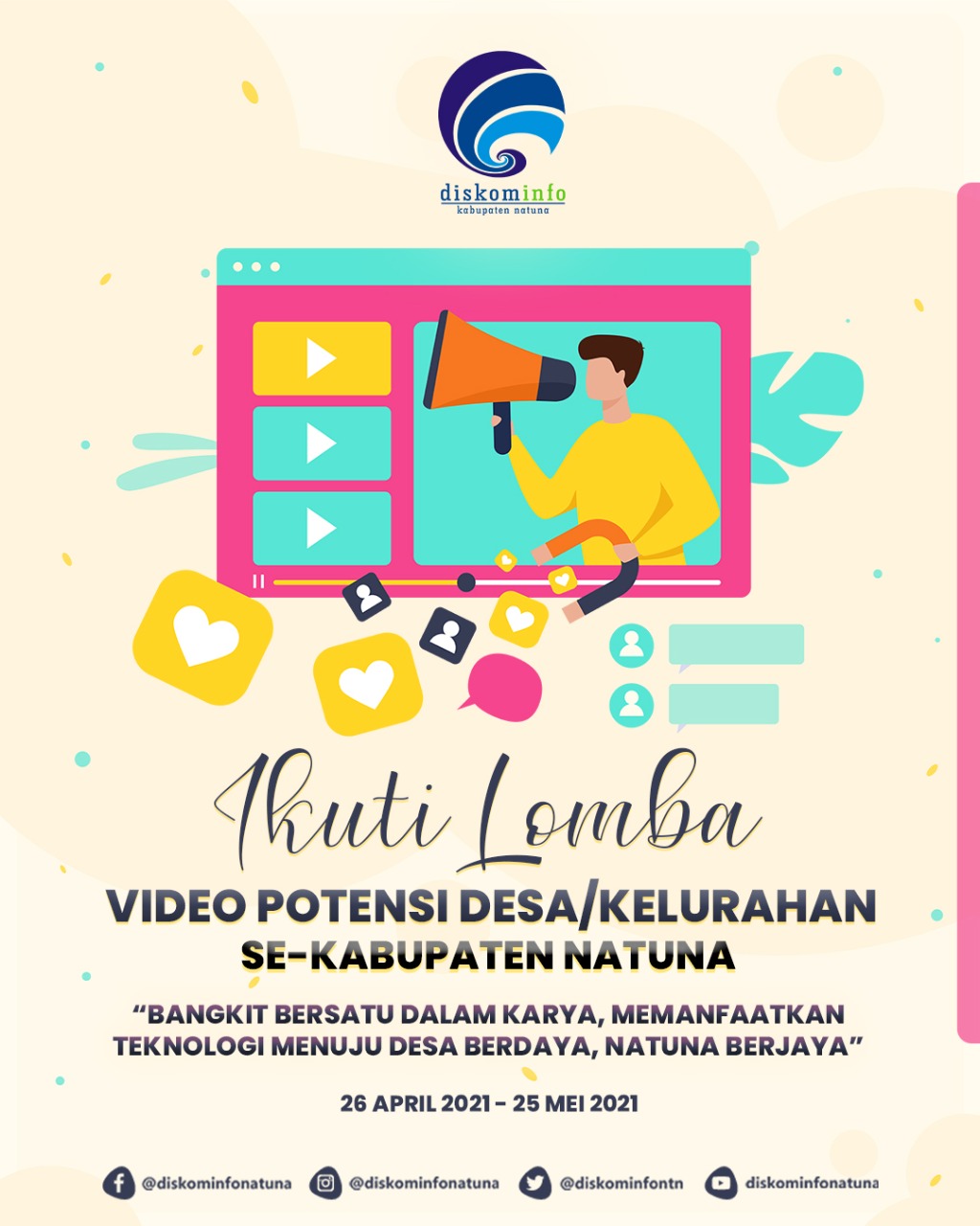 You are currently viewing Diskominfo Natuna menyelenggarakan Lomba Video Pontensi Desa Se – Kabupaten Natuna.