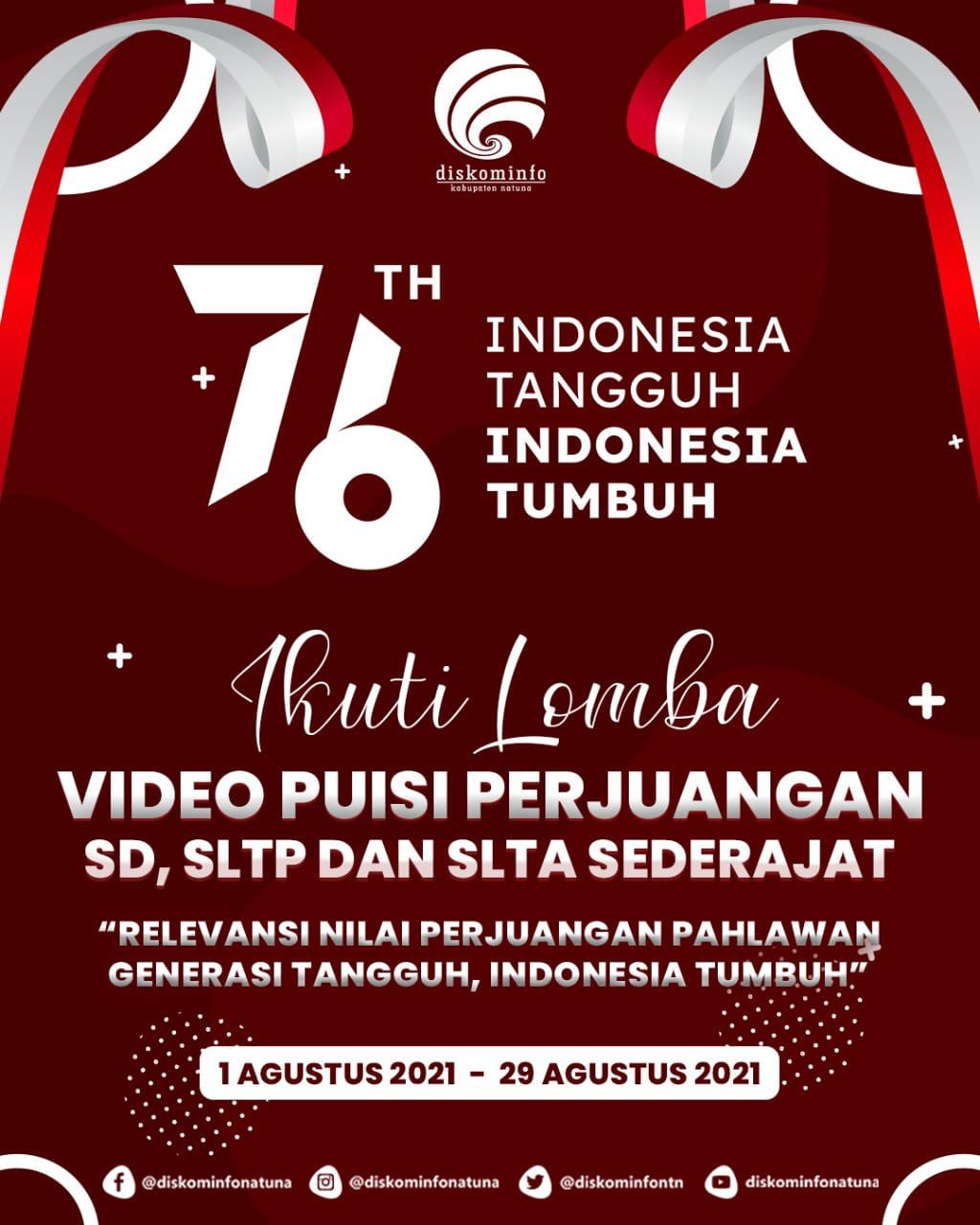 You are currently viewing Diskominfo Natuna Gelar Lomba Video Puisi Perjuangan.