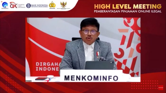Read more about the article Menteri Kominfo RI berpesan agar Masyarakat Mewaspadai Jeratan Pinjaman Online Ilegal.