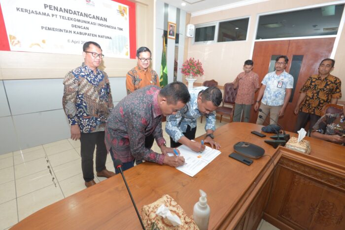 Read more about the article Diskominfo Natuna Laksanakan  Penandatanganan Kontrak layanan Connectivity (IP Transit) bersama PT. Telkom Indonesia TBK